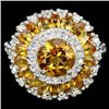 Image 1 : NATURAL ORANGISH YELLOW CITRINE Ring