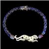 Image 1 : Natural Tanzanite C-Diopside Fire Opal Tiger Bracelet