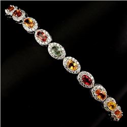 Natural Fancy Multi Color Sapphire Bracelet