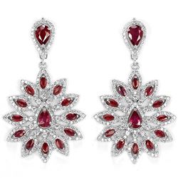 Natural RED RUBY PEAR-MARQUISE Earrings
