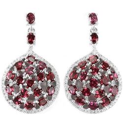 NATURAL PURPLISH PINK RHODOLITE GARNET Earrings