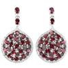 Image 1 : NATURAL PURPLISH PINK RHODOLITE GARNET Earrings