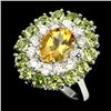 Image 1 : Natural Citrine Peridot 25 Carats Ring