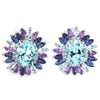Image 1 : Natural MULTI COLOR TOPAZ AMETHYST SAPPHIRE Earring