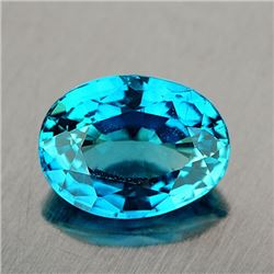 Natural Intense Blue Zircon 3.75 Cts {VVS}