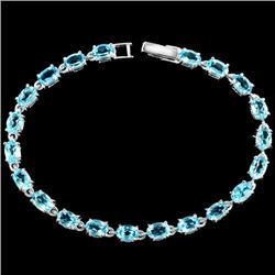 Natural SWISS BLUE TOPAZ Bracelet