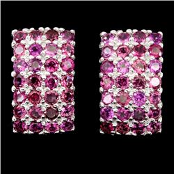 Natural  Pink Raspberry Rhodolite Garnet Earrings