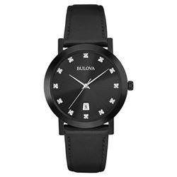 Bulova All Black Natural Diamond Watch
