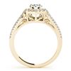 Image 4 : 1.07 CTW Certified VS/SI Diamond 2Pc Wedding Set Solitaire Halo 14K Yellow Gold - REF-142W2F - 31150