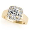 Image 1 : 1.3 CTW Certified VS/SI Diamond Solitaire Halo Ring 18K Yellow Gold - REF-258M8H - 26897