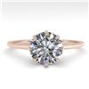 1.51 CTW Certified VS/SI Diamond Engagement Ring 18K Rose Gold - REF-567A2X - 35759