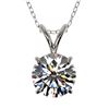 1.30 CTW Certified H-SI/I Quality Diamond Solitaire Necklace 10K White Gold - REF-240X2T - 36782