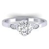 1.05 CTW Certified VS/SI Diamond Solitaire Art Deco Ring 14K White Gold - REF-278T8M - 30561