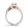 Image 5 : 1.5 CTW Certified VS/SI Diamond Bypass Solitaire Ring 18K White & Rose Gold - REF-521T6M - 27769