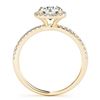 Image 2 : 1.5 CTW Certified VS/SI Diamond Solitaire Halo Ring 18K Yellow Gold - REF-482H5A - 26205