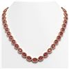 49.46 CTW Tourmaline & Diamond Halo Necklace 10K Rose Gold - REF-763T6M - 40572