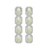 7.93 CTW Opal & Diamond Halo Earrings 10K White Gold - REF-162M2H - 41441