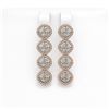 Image 1 : 5.85 CTW Cushion Cut Diamond Designer Earrings 18K Rose Gold - REF-1090Y2K - 42864