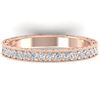 1 CTW Certified VS/SI Diamond Art Deco Eternity Band 14K Rose Gold - REF-78M2H - 30271