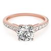 Image 1 : 0.92 CTW Certified VS/SI Diamond Solitaire Ring 18K Rose Gold - REF-126W2F - 27496