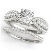 Image 1 : 2.26 CTW Certified VS/SI Diamond Solitaire 2Pc Wedding Set 14K White Gold - REF-487M2H - 31907