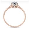 Image 4 : 0.51 CTW VS/SI Diamond Solitaire Engagement Ring 18K Rose Gold - REF-96A8X - 35882