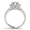 Image 2 : 2.01 CTW Certified VS/SI Diamond Solitaire Halo Ring 18K White Gold - REF-421W6F - 26700