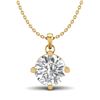 1 CTW VS/SI Diamond Solitaire Art Deco Stud Necklace 18K Yellow Gold - REF-285X2T - 37234