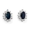 0.86 CTW Blue Sapphire & Diamond Earrings 10K Yellow Gold - REF-17Y8K - 12627