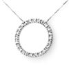 0.33 CTW Certified VS/SI Diamond Necklace 14K White Gold - REF-39A5X - 13810