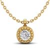 1.1 CTW VS/SI Diamond Solitaire Art Deco Stud Necklace 18K Yellow Gold - REF-218H2A - 37123