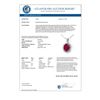 Image 2 : 5.32 CTW Ruby & Diamond Pendant 14K White Gold - REF-87X3T - 13815