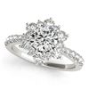 Image 1 : 1.09 CTW Certified VS/SI Diamond Solitaire Halo Ring 18K White Gold - REF-142Y2K - 26500