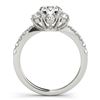 Image 2 : 1.09 CTW Certified VS/SI Diamond Solitaire Halo Ring 18K White Gold - REF-142Y2K - 26500