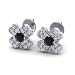 0.54 CTW Micro Pave VS/SI Diamond Earrings 18K White Gold - REF-33N3Y - 20040