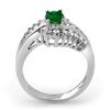 Image 2 : 1.45 CTW Emerald & Diamond Ring 18K White Gold - REF-84M2H - 11889