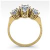 Image 4 : 2.0 CTW Solitaire Past Present Future VS/SI Oval Diamond Ring 18K Yellow Gold - REF-414F3N - 35914
