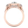 Image 4 : 2.11 CTW VS/SI Diamond Solitaire Art Deco 3 Stone Ring 18K Rose Gold - REF-490A9X - 37329