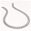 Image 2 : 47.12 CTW Emerald Cut Diamond Designer Necklace 18K White Gold - REF-10014W2F - 42839