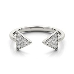 0.25 CTW Certified VS/SI Diamond Fashion Ring 14K White Gold - REF-35M5H - 26149