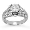 2.20 CTW Certified VS/SI Diamond Ring 18K White Gold - REF-569T3M - 11868