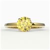 Image 1 : 2 CTW Citrine Designer Inspired Solitaire Engagement Ring 18K Yellow Gold - REF-30N4Y - 22219