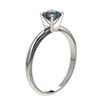 Image 4 : 0.77 CTW Certified Intense Blue SI Diamond Solitaire Engagement Ring 10K White Gold - REF-118W2F - 3