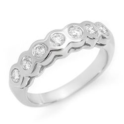 0.50 CTW Certified VS/SI Diamond Ring 14K White Gold - REF-60X2T - 11608