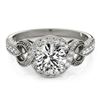 1.33 CTW Certified VS/SI Diamond Solitaire Halo Ring 18K White Gold - REF-374N8Y - 26584