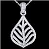 Image 1 : 1.25 CTW Micro Pave VS/SI Diamond Necklace Designer 18K White Gold - REF-114A8X - 21285