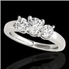 Image 1 : 2 CTW H-SI/I Certified Diamond 3 Stone Solitaire Set 10K White Gold - REF-290H9A - 35439