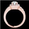 Image 2 : 2.1 CTW H-SI/I Certified Diamond Solitaire Halo Ring 10K Rose Gold - REF-308Y2K - 34541