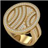 Image 1 : 1.25 CTW Micro Pave VS/SI Diamond Ring 14K Yellow Gold - REF-111F3N - 20877