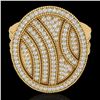 Image 2 : 1.25 CTW Micro Pave VS/SI Diamond Ring 14K Yellow Gold - REF-111F3N - 20877